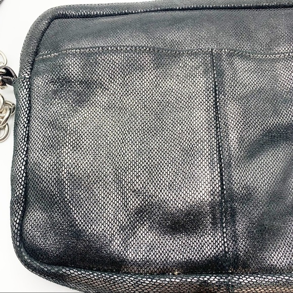 B. Makowsky silver Shimmer Bag Black Chain Strap - Picture 6 of 12
